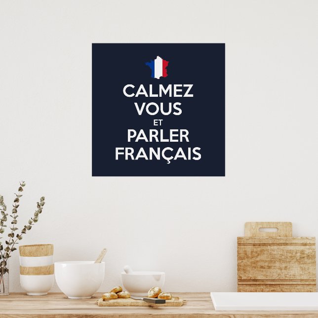 Póster Calmez Vous et Parler Français (Cocina)
