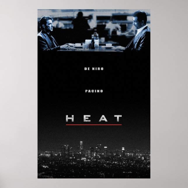 Póster Calor dirigido por Michael Mann Robert De Niro Al (Frente)