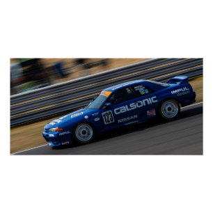 Póster Calsonic Nissan Skyline GT-R R32 Race Car