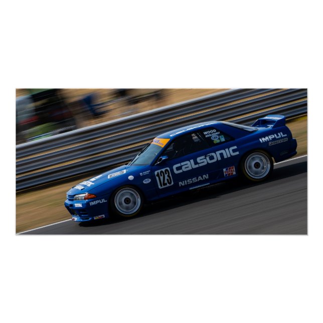 Póster Calsonic Nissan Skyline GT-R R32 Race Car (Anverso)