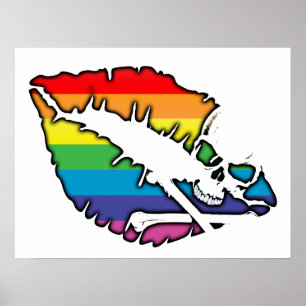 Póster calumnias y labios.