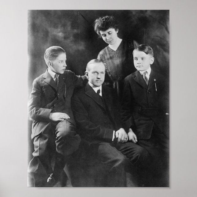 Póster Calvin Coolidge and Family (Frente)