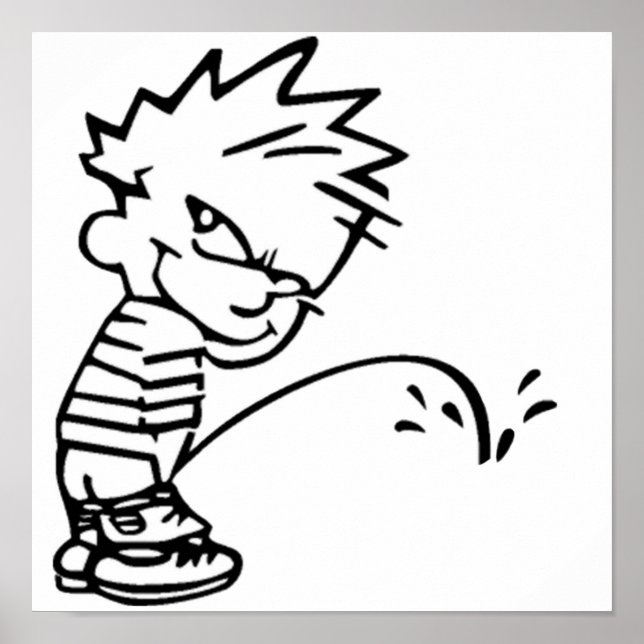 Póster Calvin Peeing (Frente)