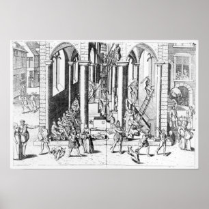 Póster Calvinists que destruyen las estatuas