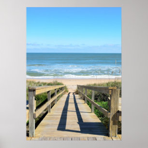 Póster Calzada a la playa