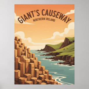 Póster Calzada del Gigante Irlanda del Norte