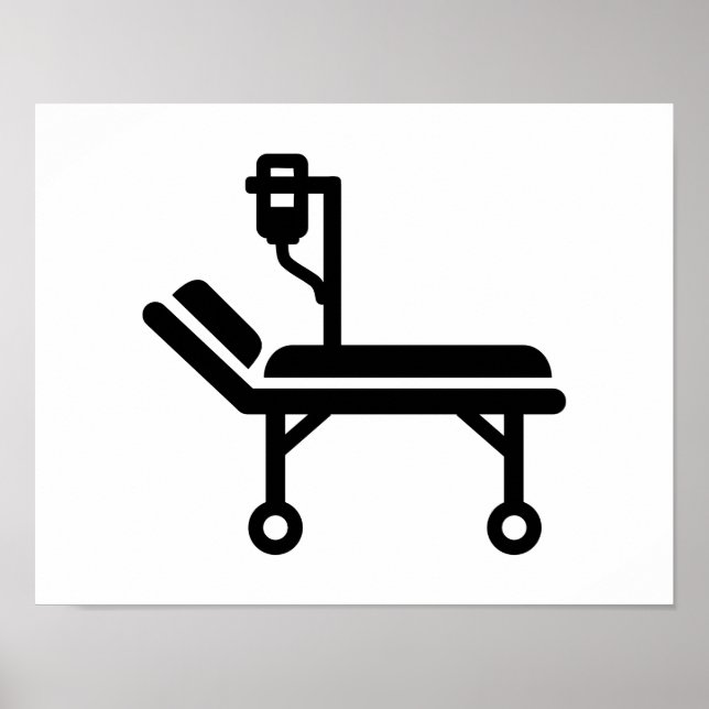 Póster Cama de hospital (Frente)