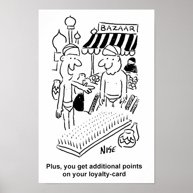 Póster Cama divertida de clavos mercado indio de bazar (Frente)