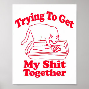 Póster Camadas Llenas Humor Divertido de Gatos Meme Mamá