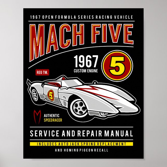 Póster Cámara de carreras Mach Five Speed (Frente)