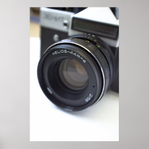 Póster Cámara de cine antigua