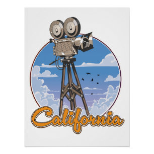 Póster Cámara de cine de California