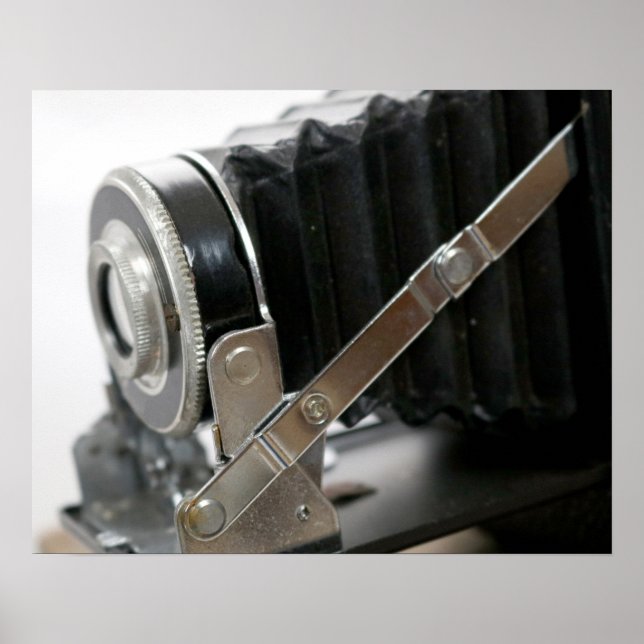 Póster Cámara de cine de época con fuelle de 16x20 (Frente)
