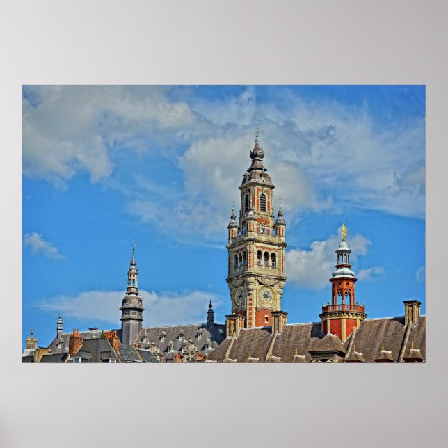 Póster Cámara de Comercio de la ciudad de Lille, Francia (Frente)