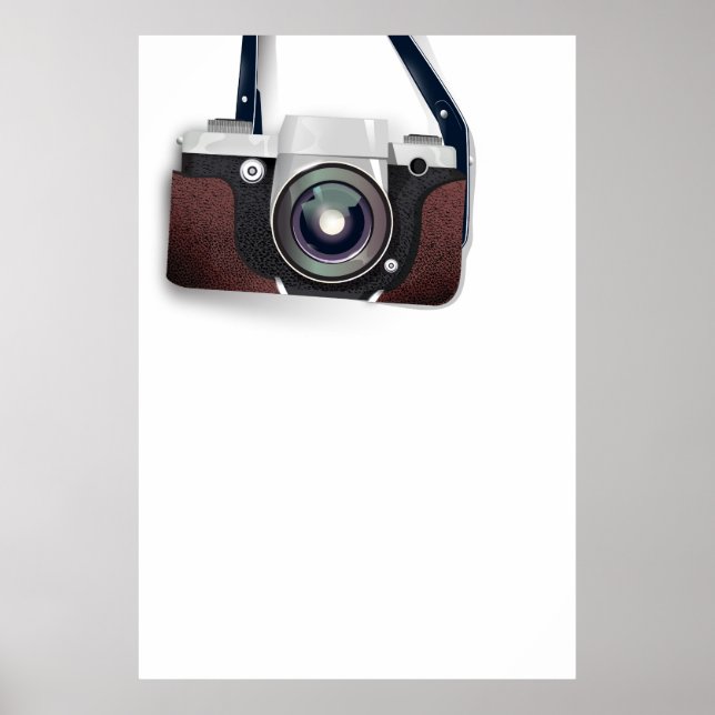 Póster Cámara de estilo vintage (Frente)