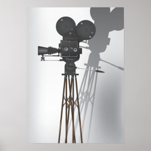 Póster Cámara de Hollywood del vintage