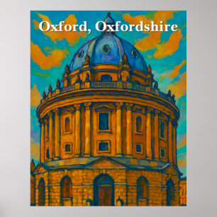 Póster Cámara de Radcliffe en pintura de Gouache de Oxfor
