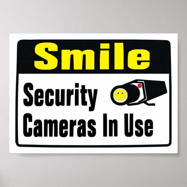 Póster Cámara de seguridad sonriente en uso (Frente)