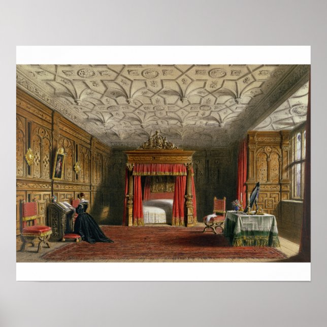 Póster Cámara Inlay, Sizergh, Westmoreland, 1849 (w/c o (Frente)