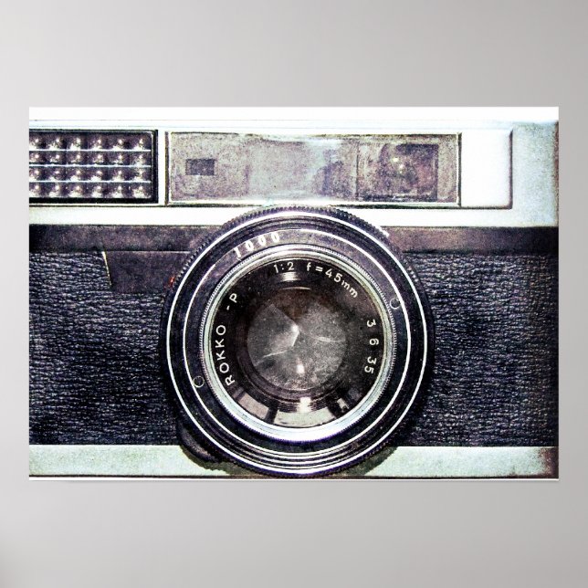 Póster Cámara negra antigua (Frente)