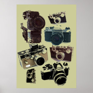 Póster cámara retro de fotografía de fotógrafo con proble