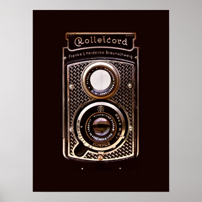 Póster Cámara Rolleicord art deco (Frente)