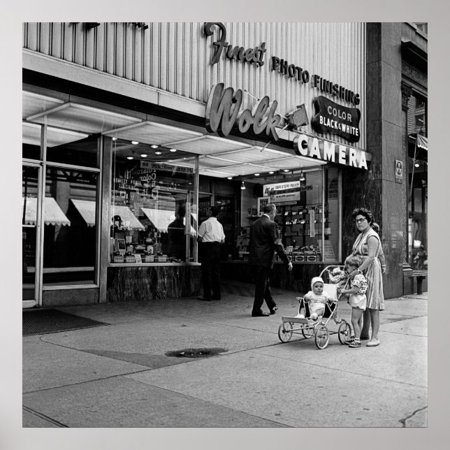 Póster Cámara Wolk de Chicago 1963 Foto 133 North Wabash (Frente)