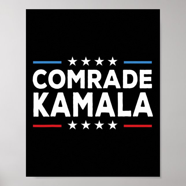 Póster Camarada Kamala Anti Kamala Harris (Frente)