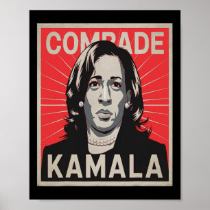 Póster Camarada Kamala Shirt Divertido político llevando 