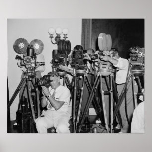 Póster Cámaras antiguas en la Casa Blanca, los años 30