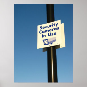 Póster Cámaras de seguridad en uso