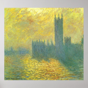 Póster Cámaras del Parlamento, cielo estrepitoso por Clau