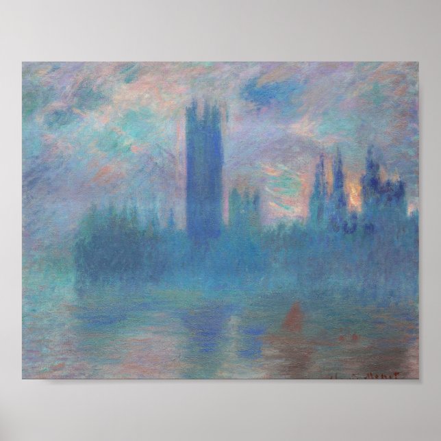 Póster Cámaras del Parlamento (Londres), Monet (Frente)