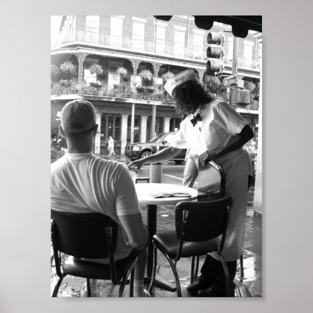 Póster Camarera en el Café del Monde Nueva Orleans, Luisi (Frente)