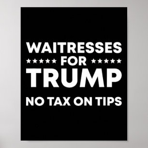 Póster Camareras Divertidas Para Trump Sin Impuesto Sobre
