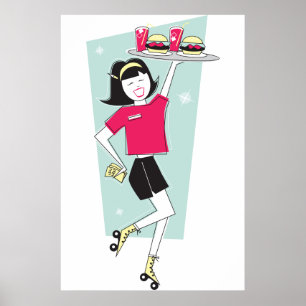 Póster Camarero de patinaje sobre hielo