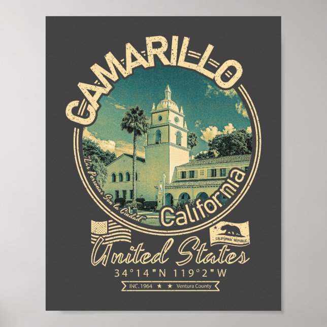 PÓSTER CAMARILLO CALIFORNIA - CAMARILLO CA (Frente)