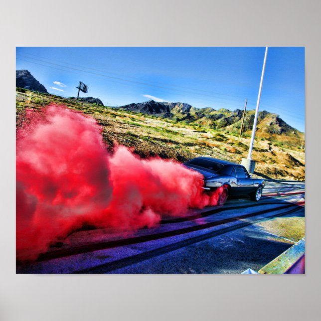 Póster Cámaro Burnout 1967 (Frente)