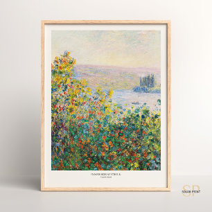 Póster Camas de flores ajardinadas Claude Monet en el art