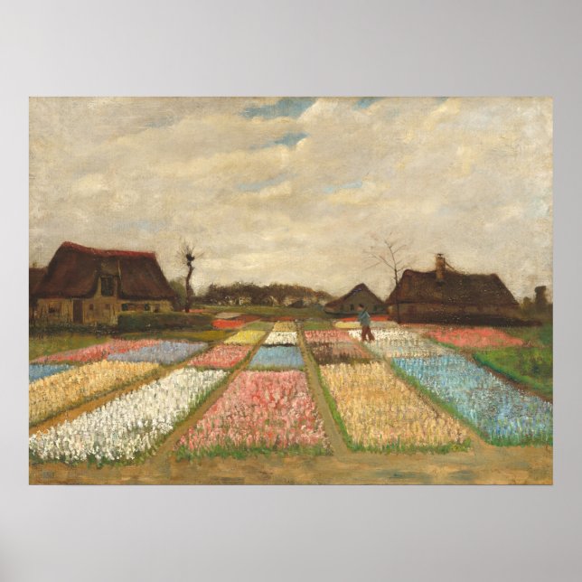 Póster Camas de flores - Poster Bella Artes Vincent van G (Frente)