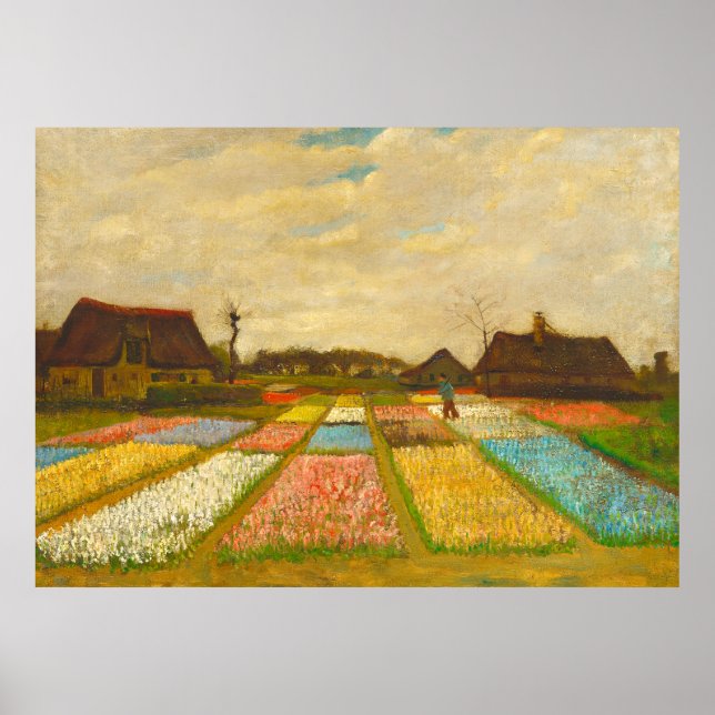 Póster Camas de flores Vincent van Gogh en Holanda (Frente)