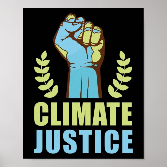 Póster Cambio climático en el Día de la Justicia Climátic (Frente)