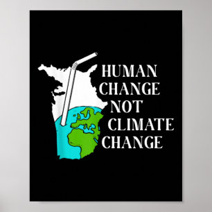 Póster Cambio climático humano Medio ambiente de calentam