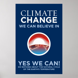 Póster Cambio climático: sí, podemos parodiar a Poster Ob