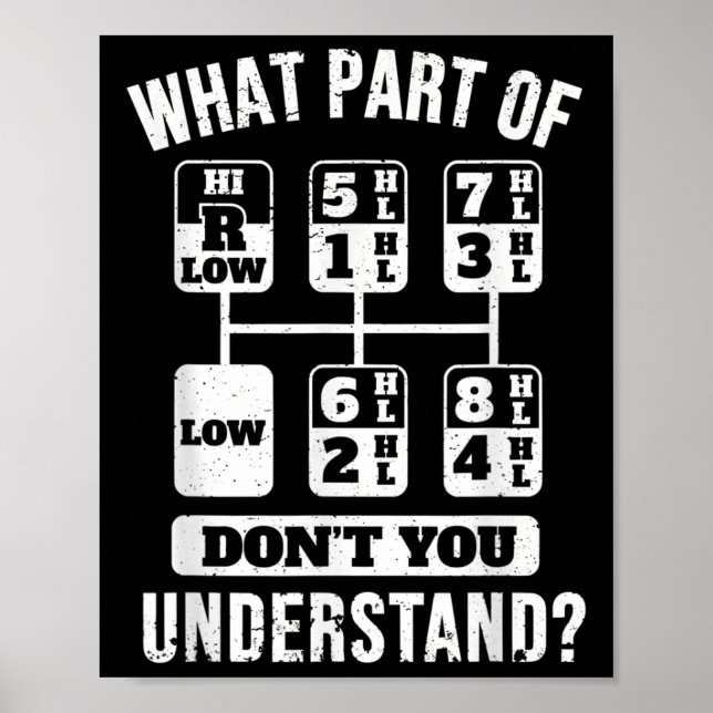 Póster Cambio del controlador del Camión de Camión Funny (Frente)