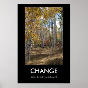 Póster Cambio en el Poster inspirador de Pinyon Mesa