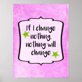 Póster Cambio positivo Motivación de vida Cita inspirador