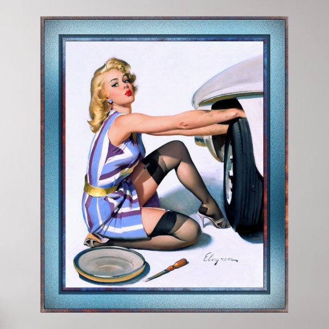 Póster Cambio rápido por Gil Elvgren (Frente)