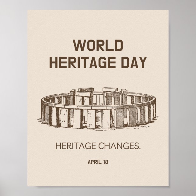 Póster Cambios en el Patrimonio Mundial 2023 (Frente)