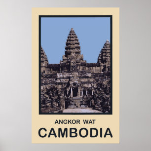 Póster Camboya Angkor Wat